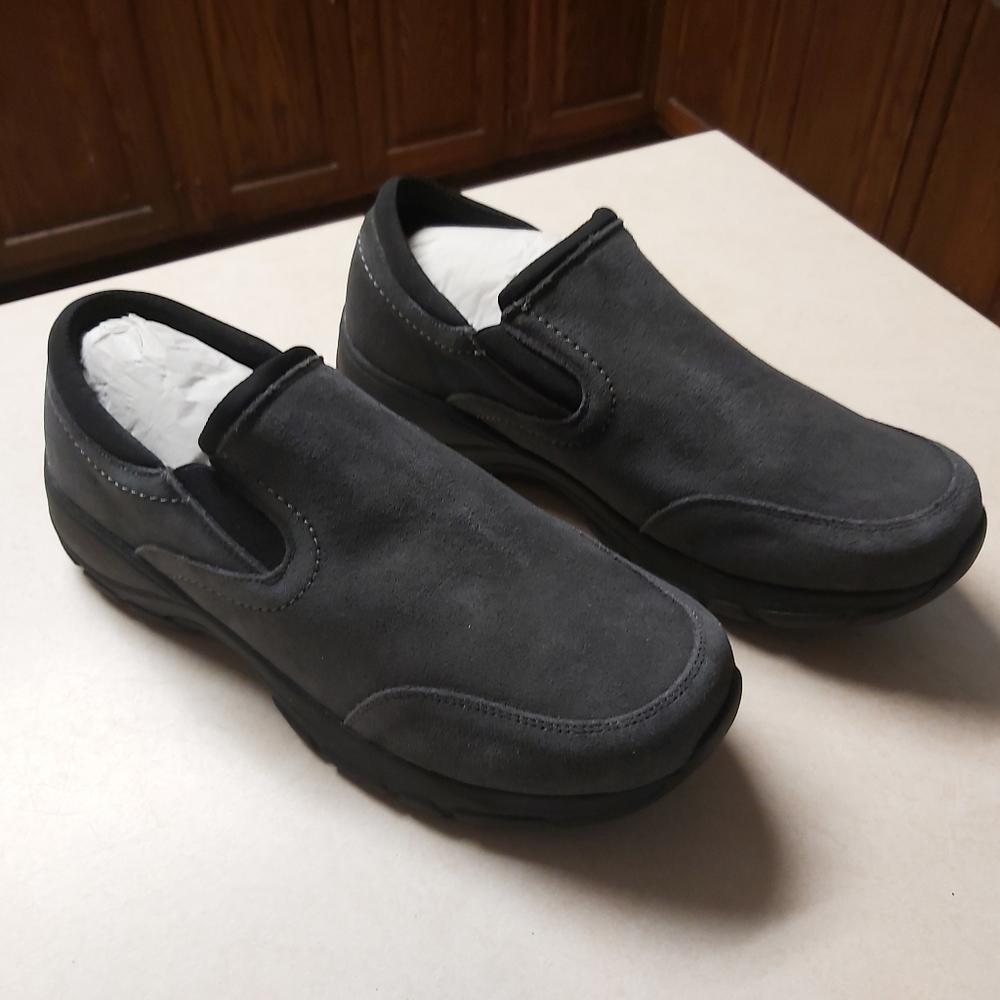 Lands End Suede Moc Slip on Shoes